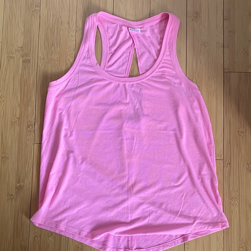 Athleta with ease open back tank pink
